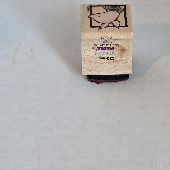 Piglet Picture wood mounted Rubber Stamp from All Night Media Disney . Vintage, - Picture 3 of 6